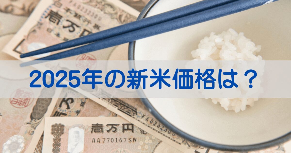 タイトル　2025の新米価格は
